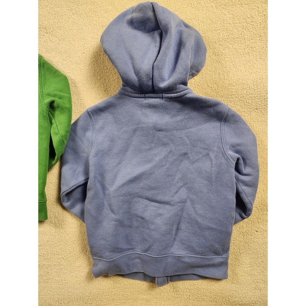 Polo Ralph Lauren Boys Sz 5 Full Zip Green Blue Hooded Jacket Blue Pony Classic - Picture 9 of 9